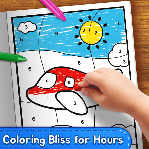 Color By Numbers Coloring Book For Kids