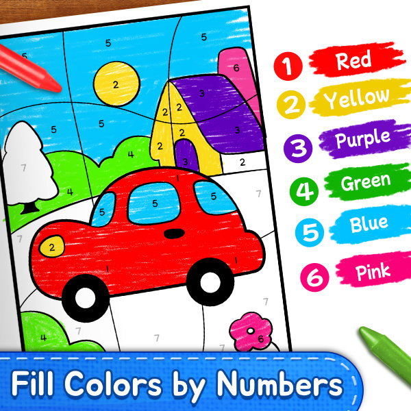 Color By Numbers Coloring Book For Kids5
