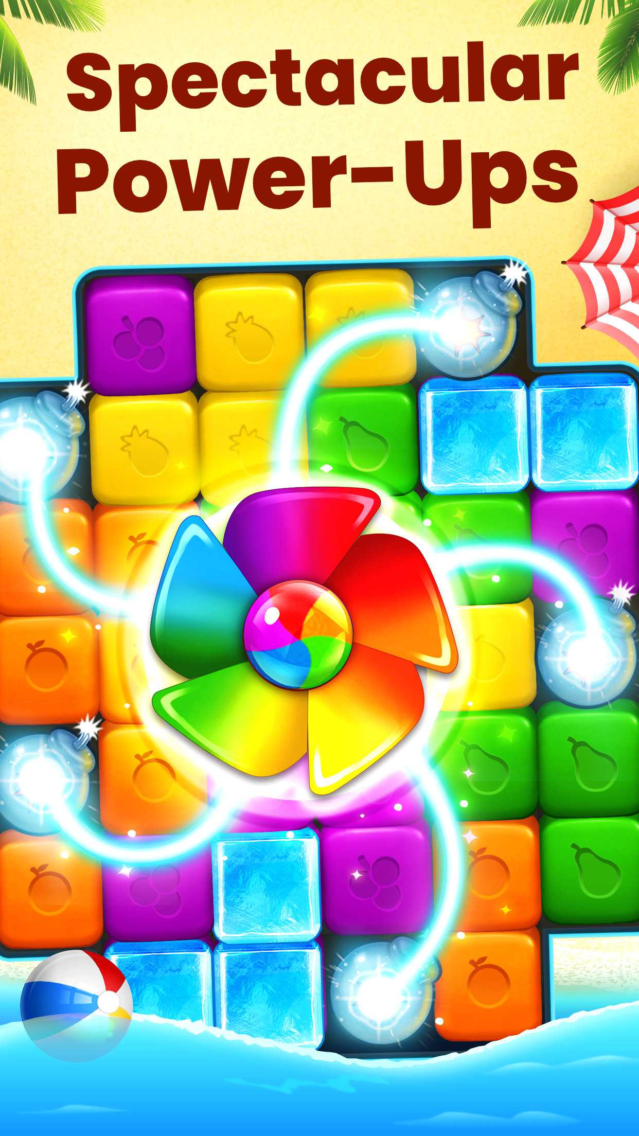 Fruit Cube Blast - Tap and blast Match 3 puzzles - 3