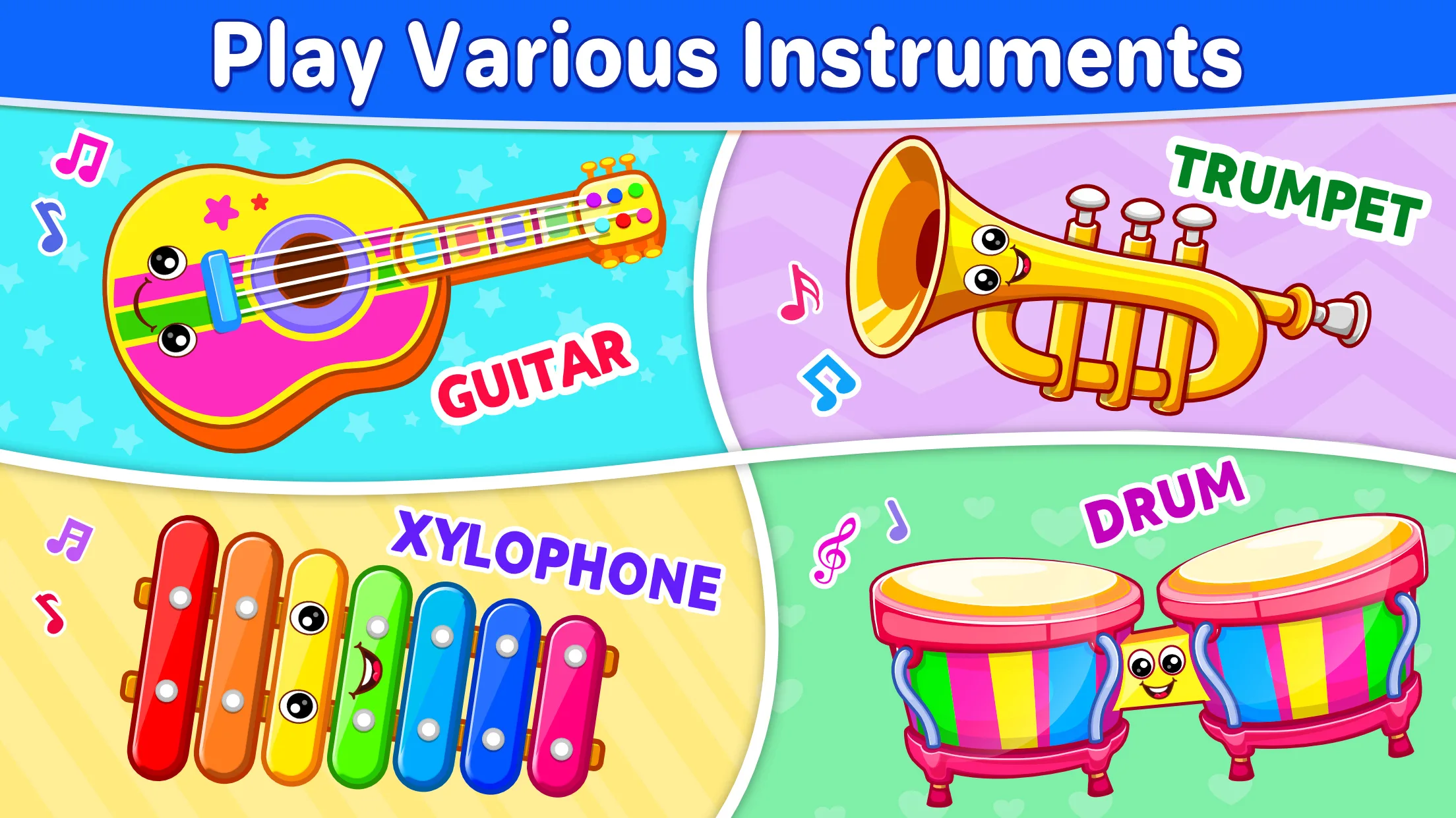 Kids Music: Piano, Xylo, Drums Android App