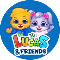 Official logo of Lucas and Friends, maker of kids educational apps and videos