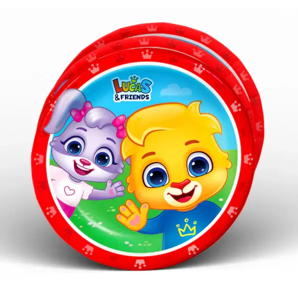 Lucas & Friends Round Multicolor Paper Plates