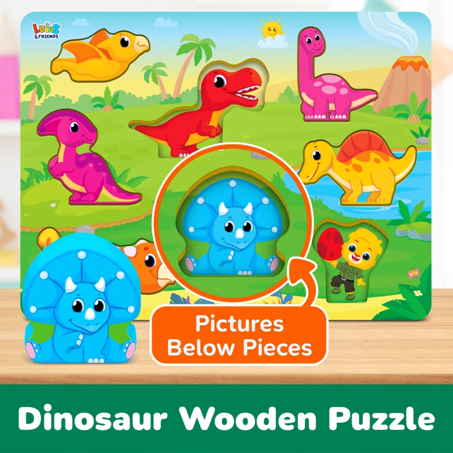 Wooden Dinosaur Puzzles which is Perfect Gift for Kids 